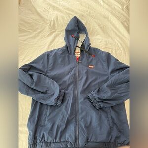 Hunter Men's Blue Hooded Jacket NWT 0400